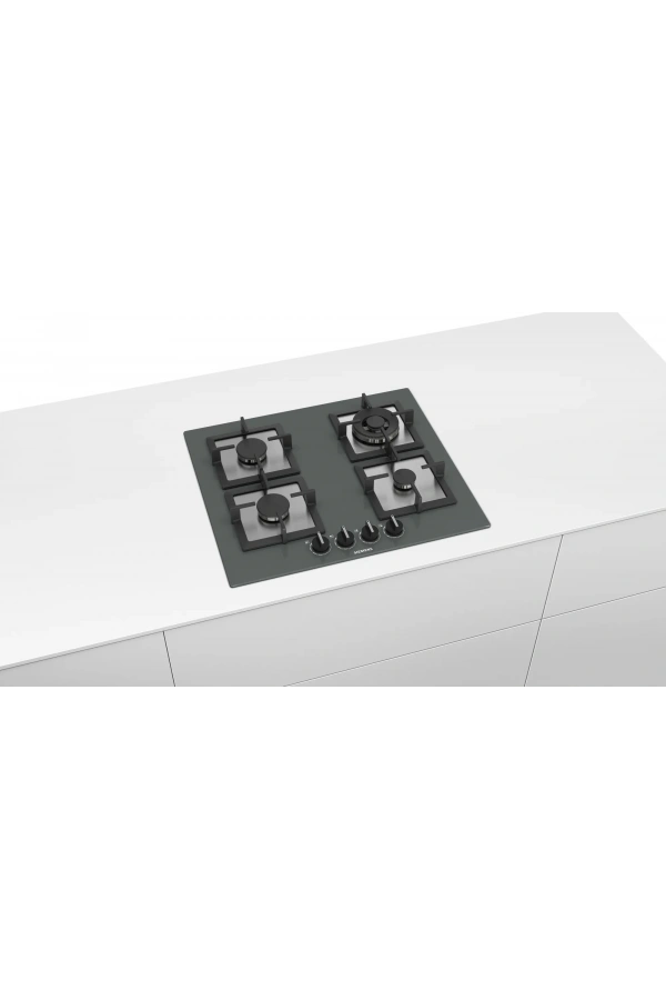 Siemens iQ500 Gazlı Ocak 60 cm Sert cam, Antrasit gri