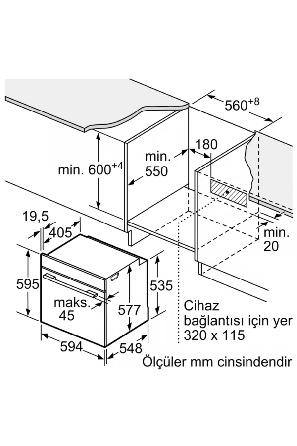 Siemens iQ700 Ankastre Fırın 60 x 60 cm Siyah