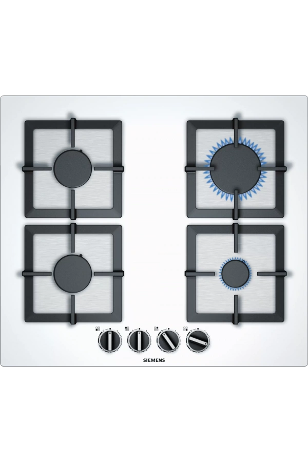 Siemens iQ500 Gazlı Ocak 60 cm Sert cam, Beyaz