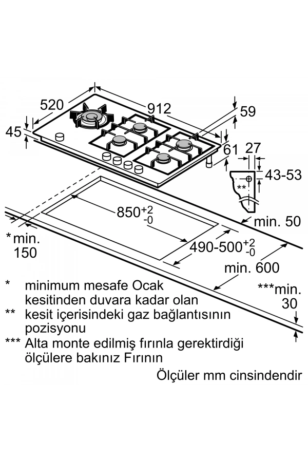 Siemens iQ700 Gazlı Ocak 90 cm