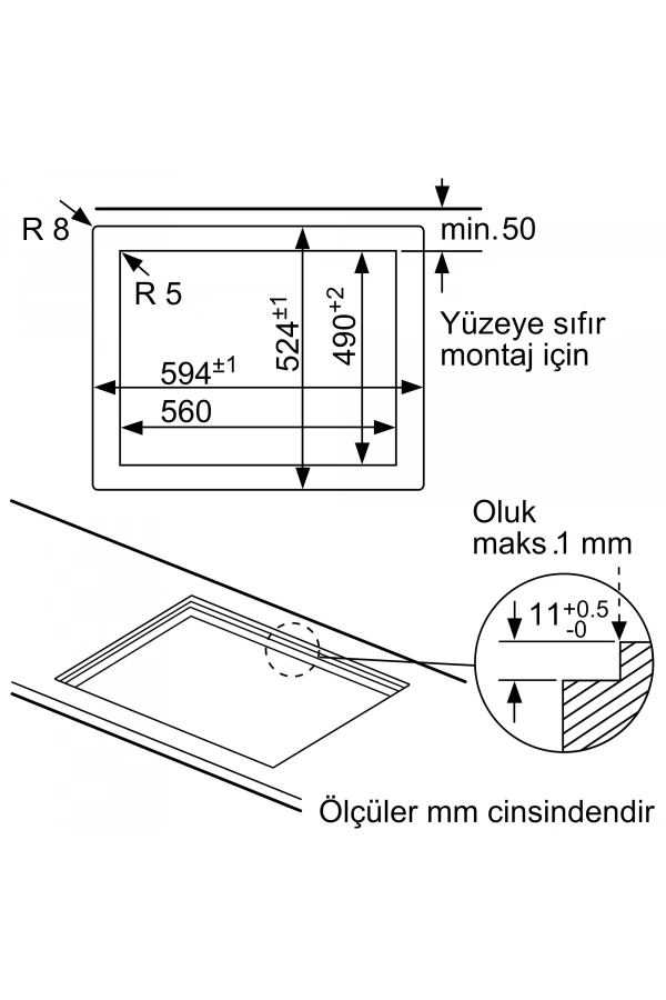 Siemens iQ500 Gazlı Ocak 60 cm Sert cam