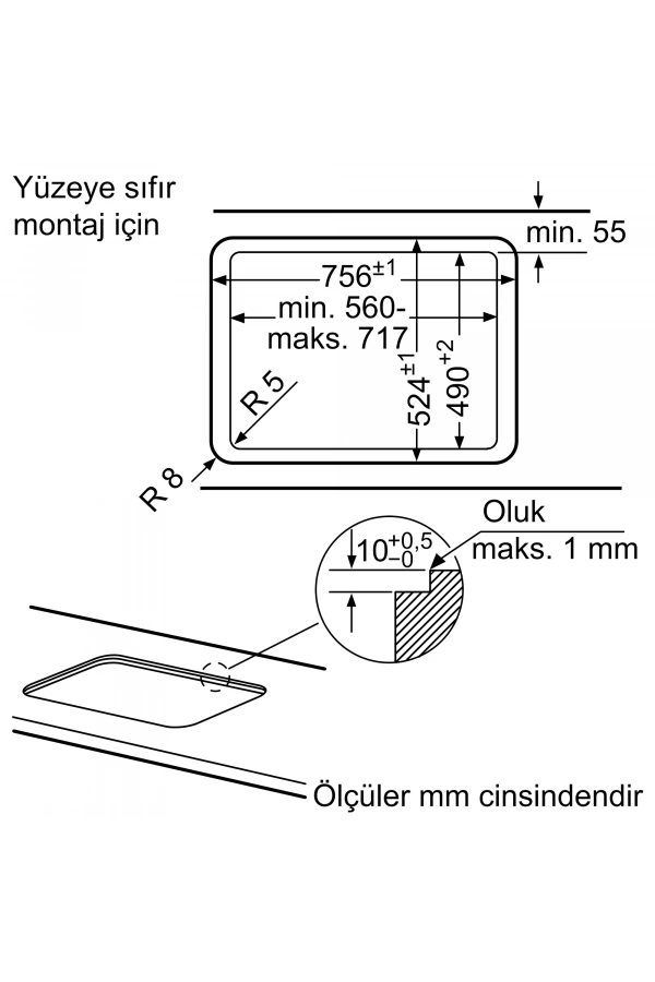 Siemens iQ500 Gazlı Ocak 75 cm
