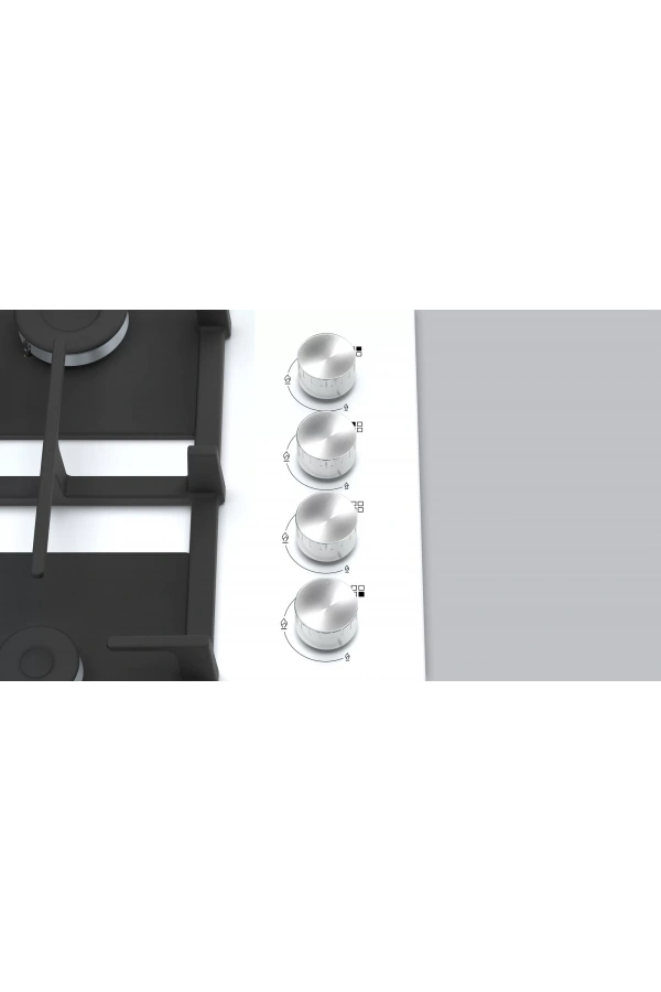 Siemens iQ100 Gazlı Ocak 60 cm Sert cam, Beyaz