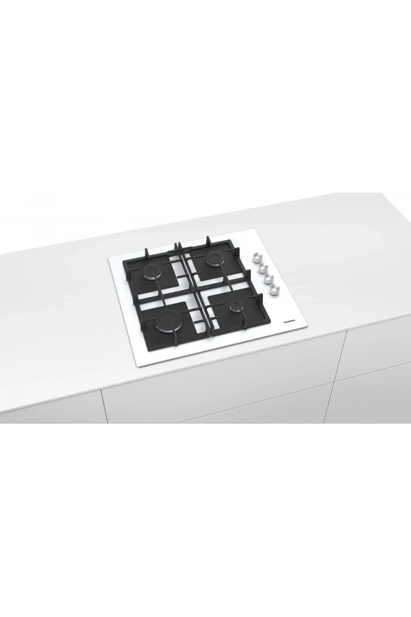 Siemens iQ100 Gazlı Ocak 60 cm Sert cam, Beyaz