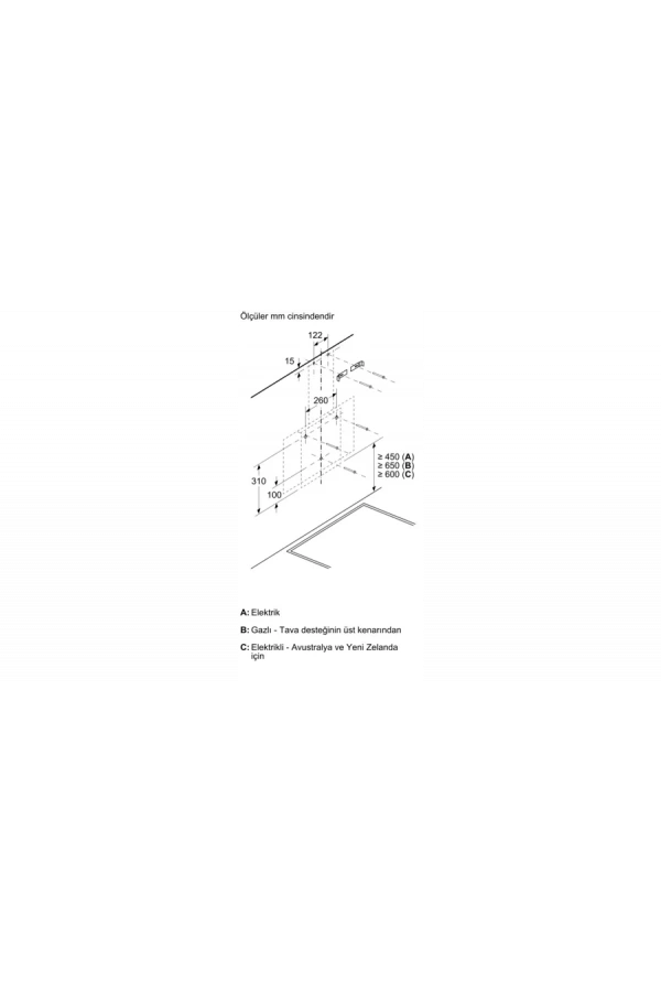 Siemens İQ 100 60CM DUVAR TİPİ EĞİMLİ DAVLUMBAZ
