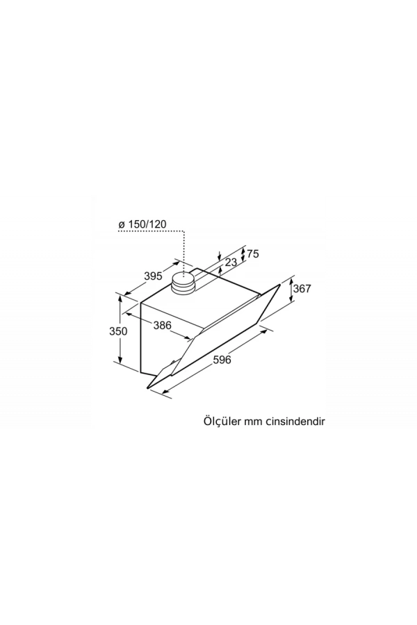 Siemens İQ300 Duvar Tipi Davlumbaz 60 cm Antrasit Gri