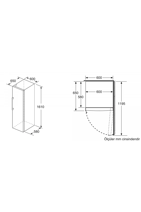 Siemens iQ300 Solo Derin Dondurucu 161 x 60 cm Beyaz