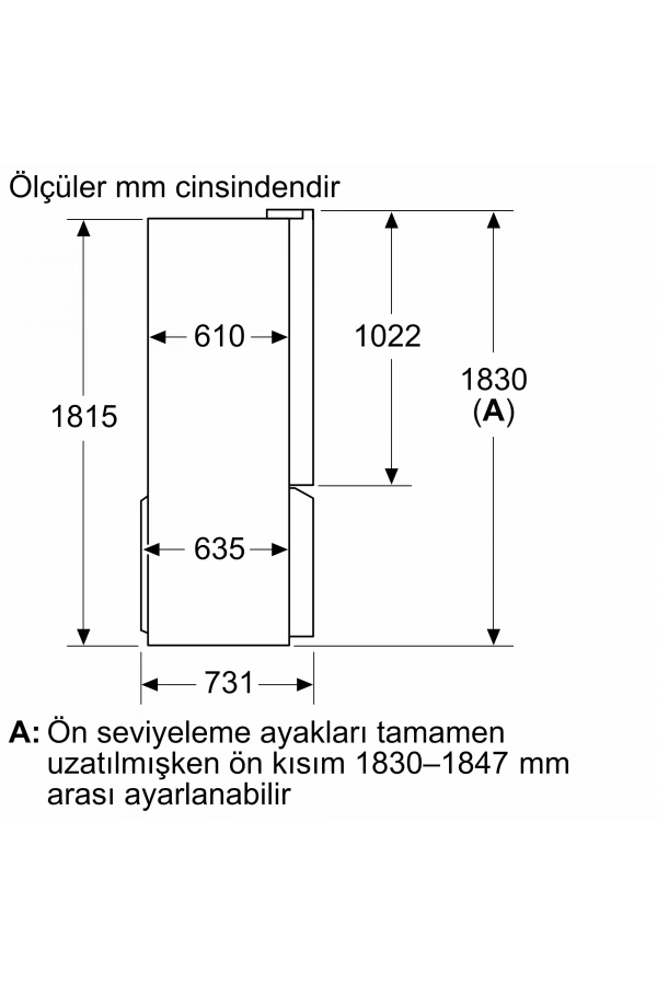 Siemens iQ500 multi door 183 x 90.5 cm Koyu Çelik