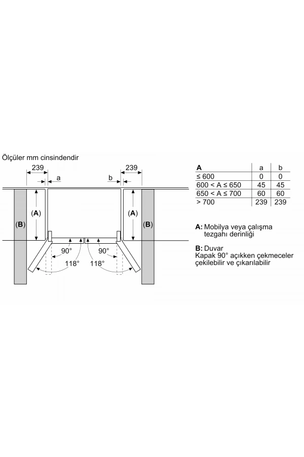 Siemens iQ500 multi door 183 x 90.5 cm Koyu Çelik