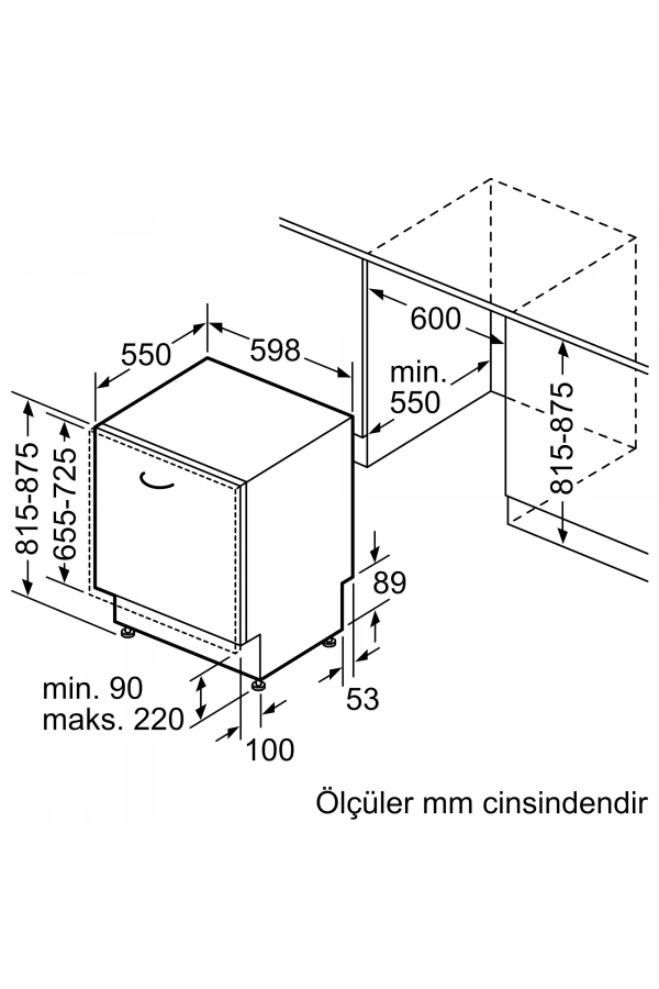 Siemens iQ500 Tam Ankastre Bulaşık Makinesi 60 cm