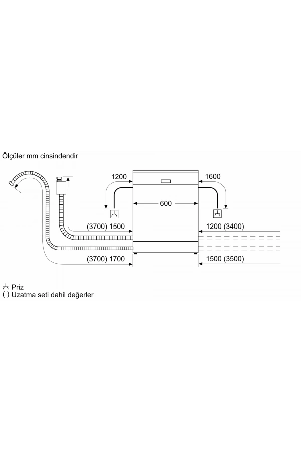 Siemens iQ300 Tam Ankastre Bulaşık Makinesi 60 Cm