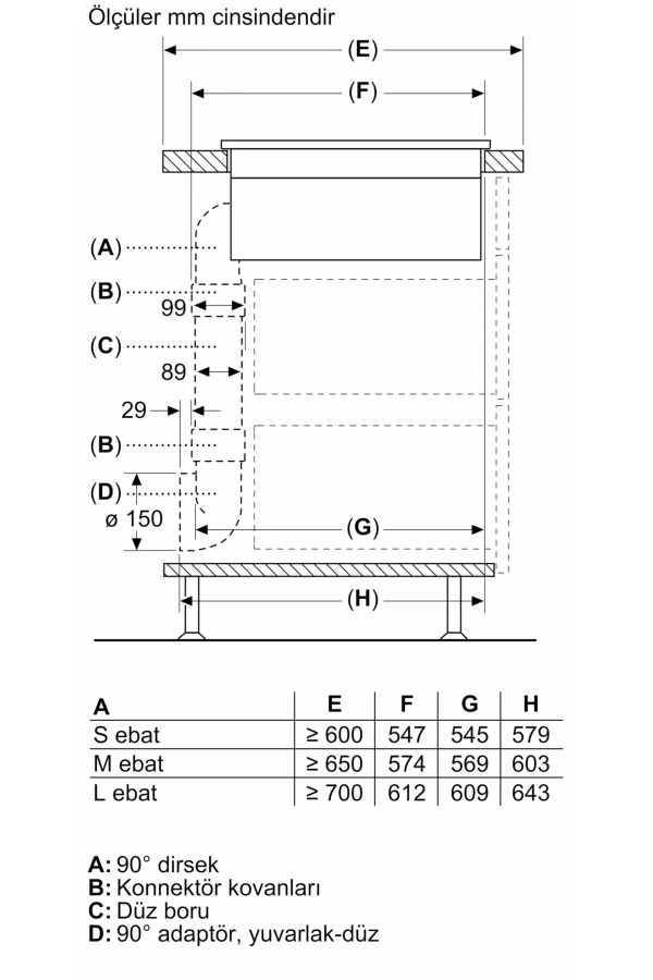 Siemens iQ300 Davlumbaz Entegreli İndüksiyon Ocak, 80 cm Çerçevesiz Yüzey