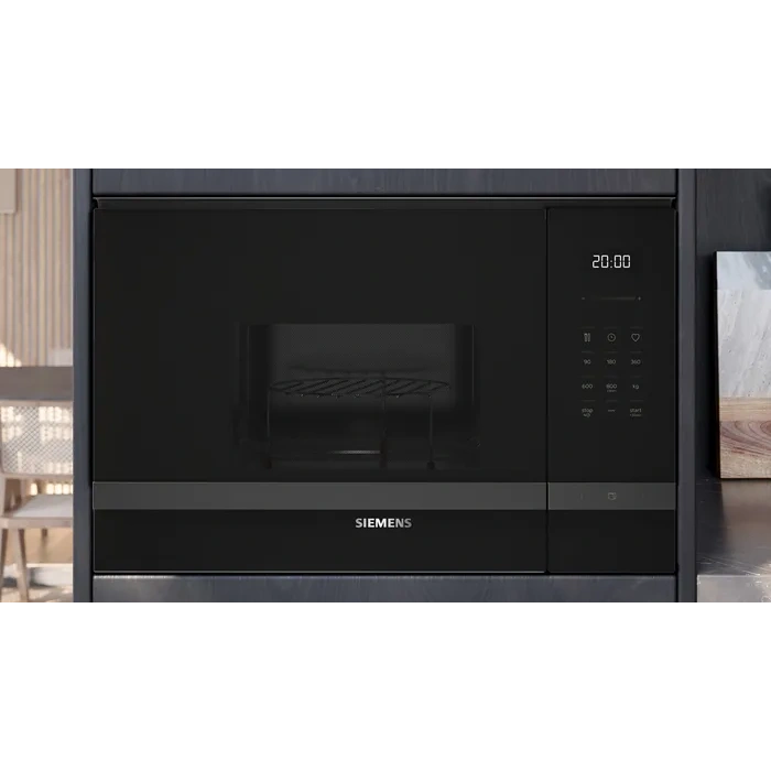 Siemens BE525LMH2 iQ500 Ankastre Mikrodalga, Izgara Fonksiyonlu darkSteel Line