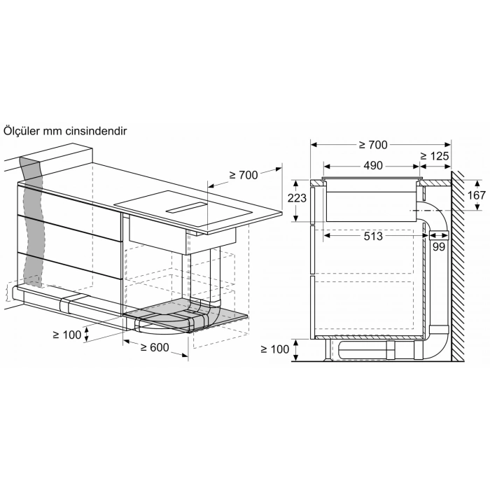 Siemens EH811BE15E iQ300 Davlumbaz Entegreli İndüksiyon Ocak, 80 cm Çerçevesiz Yüzey