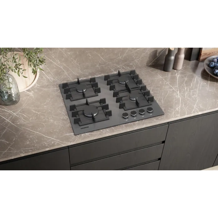 Siemens EN6B8NP40O iQ300 Gazlı Ocak 60 cm Sert cam