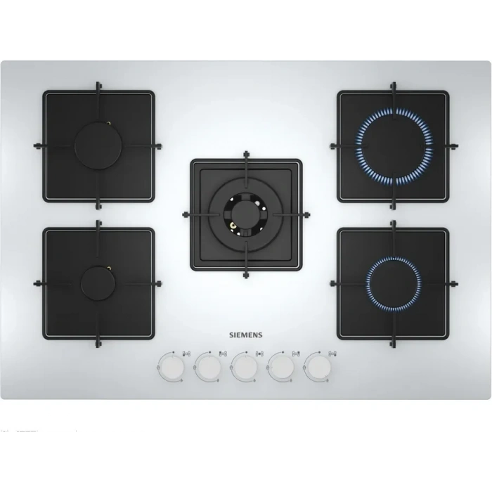 Siemens EN7B2QP30O iQ300 Gazlı Ocak 75 cm Sert cam, Beyaz