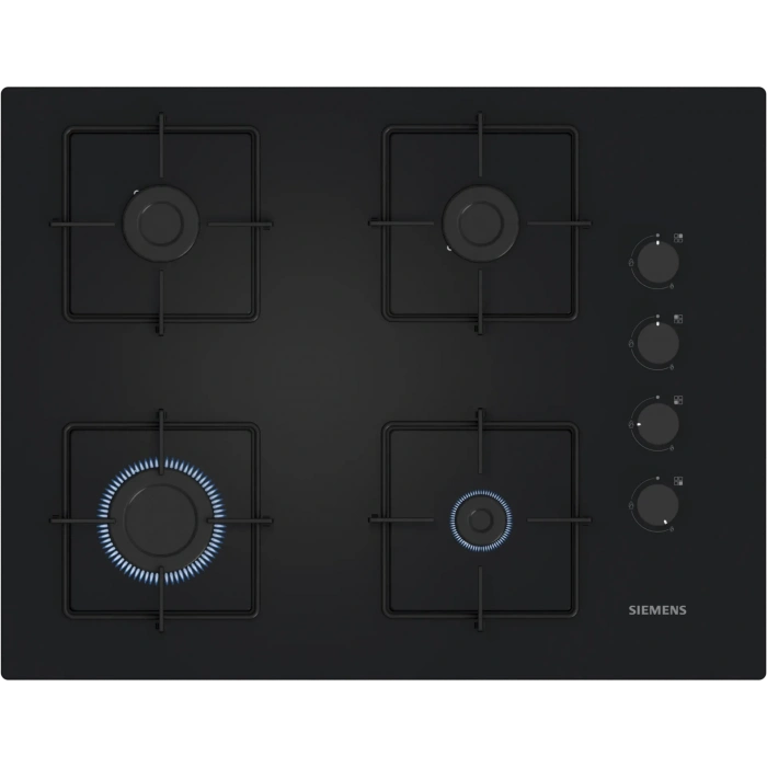 Siemens EO7C6PP30O iQ300 Gazlı Ocak 67 cm Sert cam, Siyah