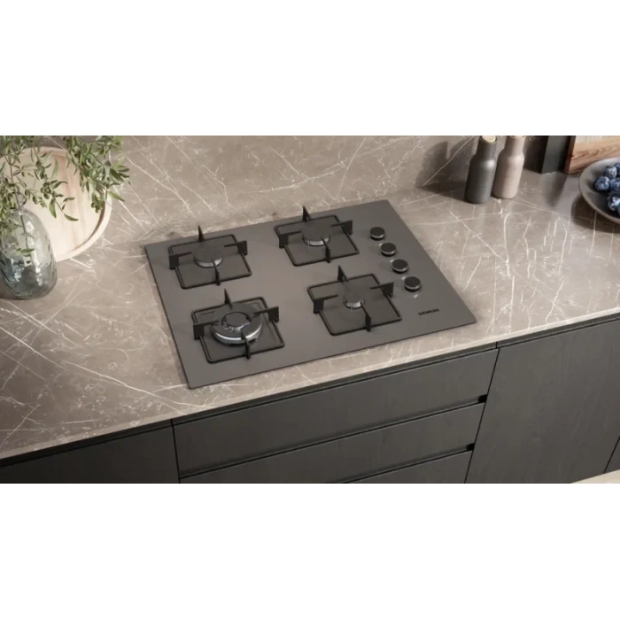 Siemens EO7C8HP30O iQ300 Gazlı Ocak 67 cm Sert cam