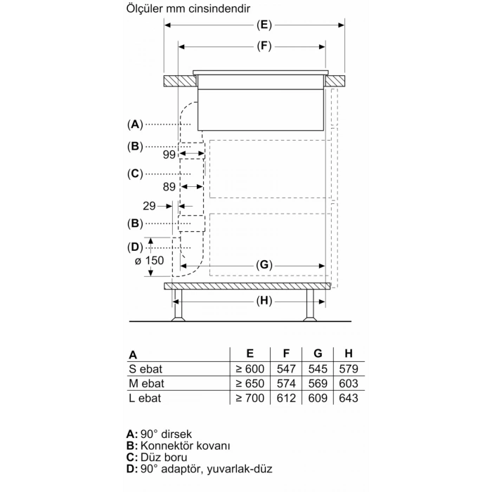 Siemens EX875LX67E iQ700 Davlumbaz Entegreli İndüksiyon Ocak,, 80 cm Çerçeveli Montaj