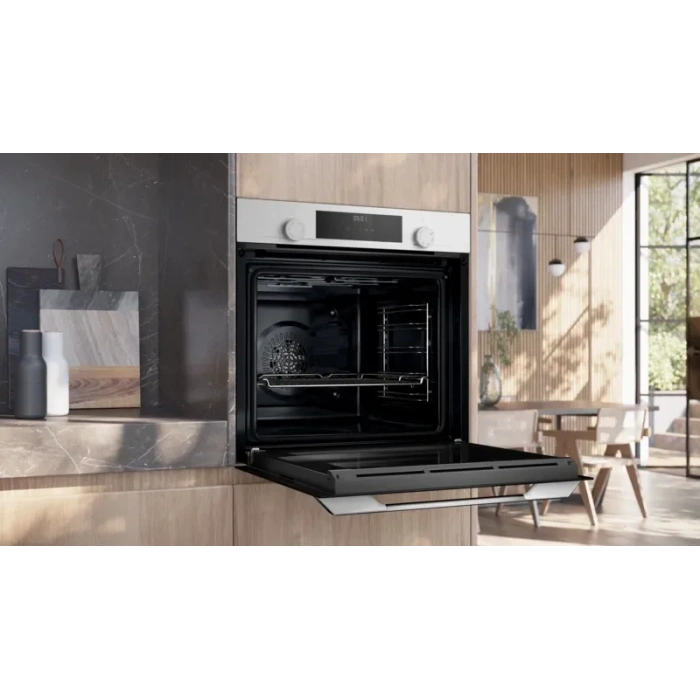 Siemens HU717ABV0T iQ300 Buhar Destekli Ankastre Fırın 60 x 60 cm Beyaz