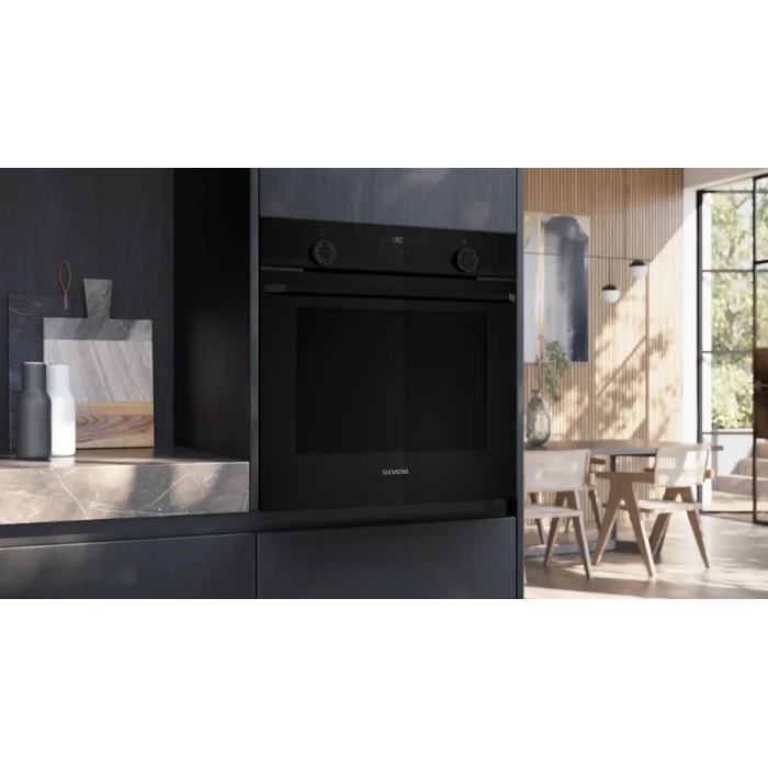 Siemens HU736AEA0T iQ300 Buhar Destekli Ankastre Fırın 60 x 60 cm Siyah