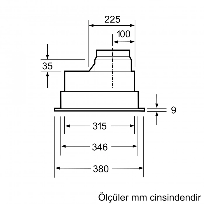 Siemens LB55565 iQ300 Gömme Aspiratör 53 cm