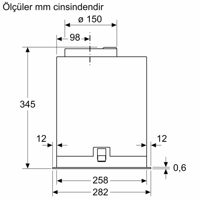 Siemens LB56NAC50 iQ500 Gömme Aspiratör 52 cm Paslanmaz çelik