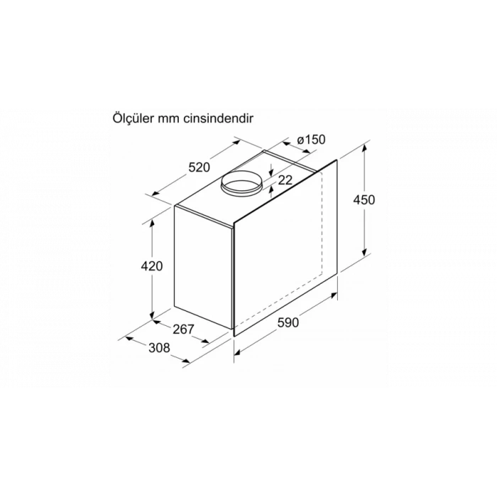 Siemens LC65FCJ00T iQ300 Duvar Tipi Davlumbaz 60 cm şeffaf cam titanyum baskılı