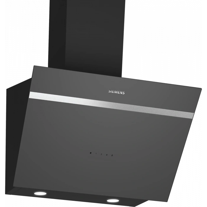 Siemens LC66KPJ70T iQ300 Duvar Tipi Davlumbaz 60 cm Şeffaf Gri Baskılı Cam