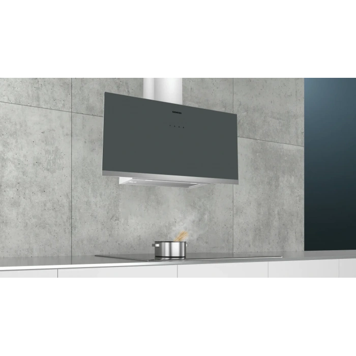 Siemens LC95FCJ00T iQ300 Duvar Tipi Davlumbaz 90 cm Şeffaf cam titanyum baskılı