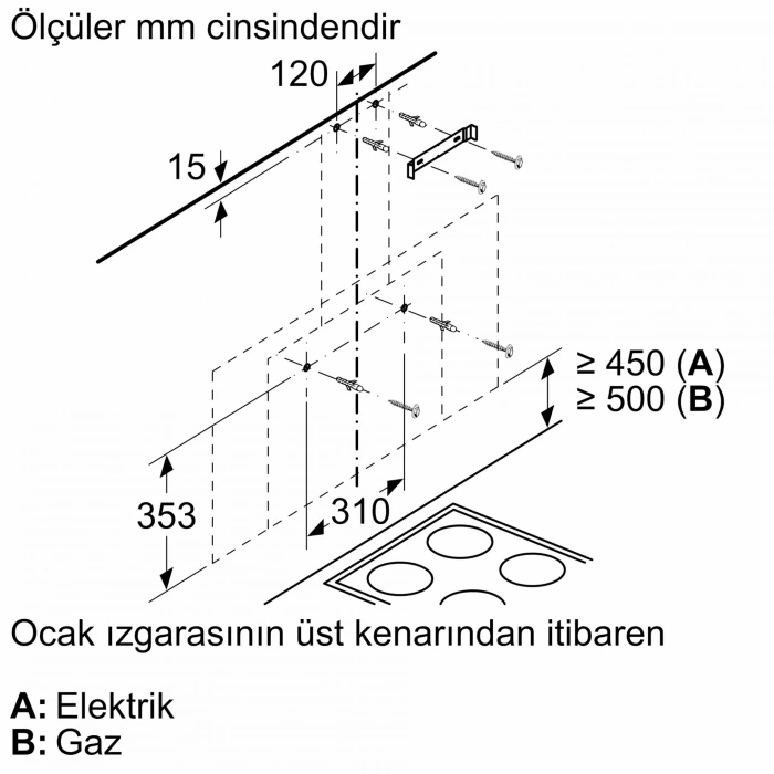 Siemens LC95FCJ20T iQ300 Duvar Tipi Davlumbaz 90 cm