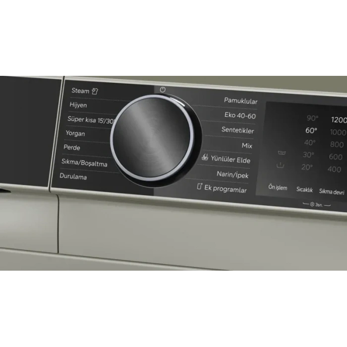 Siemens WG52K2ZXTR iQ500 Çamaşır Makinesi 10 kg maks. 1200 dev./dak., Gümüş