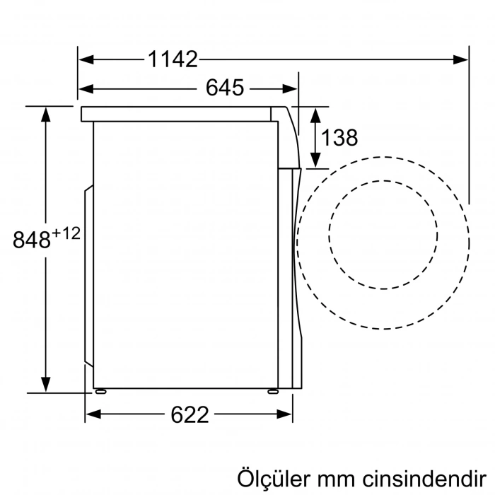 Siemens WN54C2A0TR iQ700 Kurutmalı Çamaşır Makinesi 10.5/6 kg 1400 dev./dak.