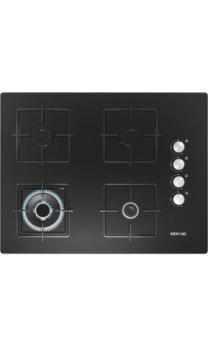Siemens iQ100 Gazlı Ocak 67 cm Sert cam, Siyah