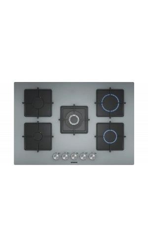 Siemens iQ300 Gazlı Ocak 75 cm Sert cam, Antrasit gri