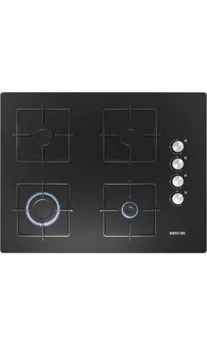 Siemens iQ100 Gazlı Ocak 67 cm Sert cam, Siyah