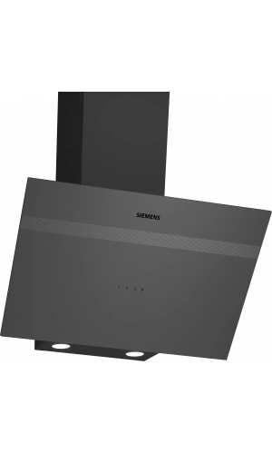 Siemens iQ100, Duvar tipi davlumbaz, eğimli cam tasarım, 60 cm, antrasit gri