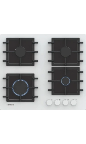 Siemens iQ300 Gazlı Ocak 60 cm Sert cam, Beyaz