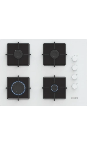 Siemens iQ300 Gazlı Ocak 67 cm Sert cam, Beyaz