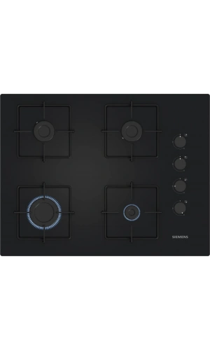 Siemens iQ300 Gazlı Ocak 67 cm Sert cam, Siyah