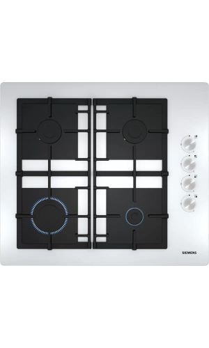 Siemens iQ100 Gazlı Ocak 60 cm Sert cam, Beyaz
