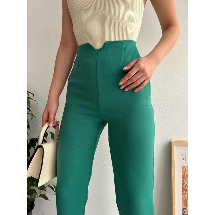 Atlas fletolu pantolon petrol yeşili