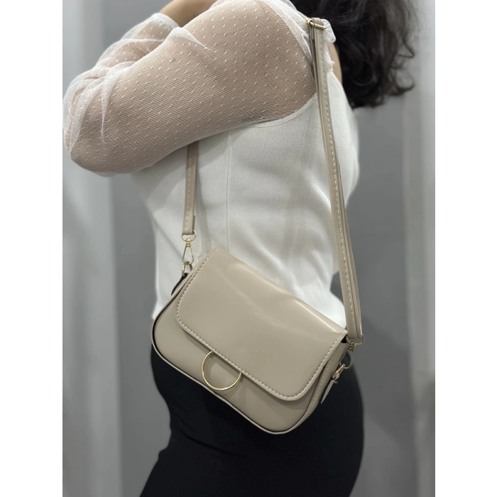 Bej cilt mossi çanta