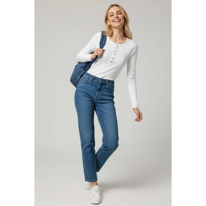 Çıtçıt Detaylı Bluz Beyaz T4343