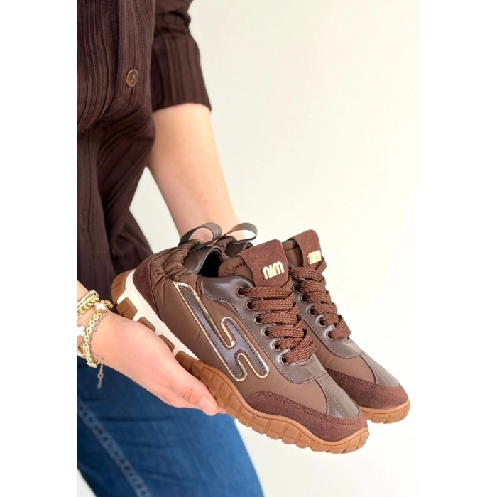 Huer Kahverengi Nubuk Bağcıklı Spor Ayakkabı