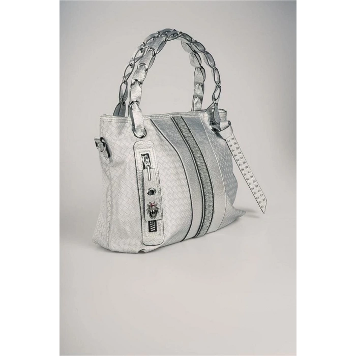 Jaxe Gri Cilt Omuz Çantası