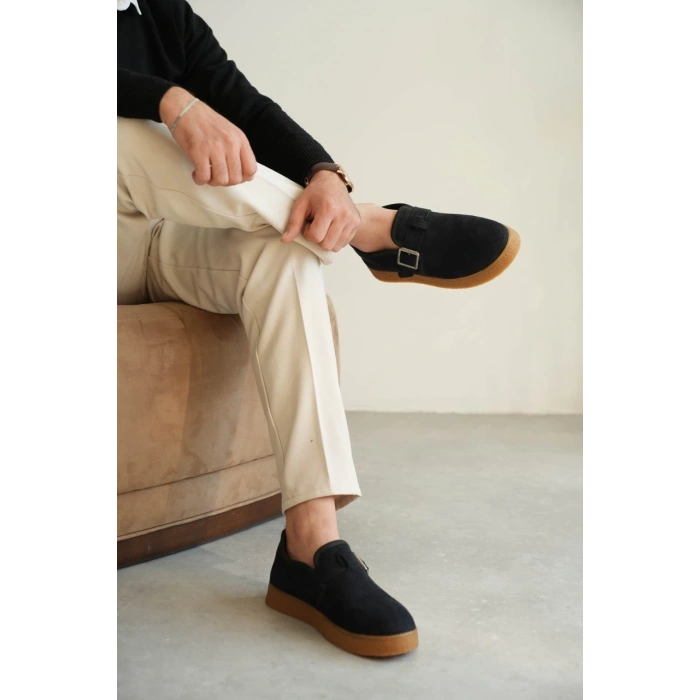 KB-KX1 Kuback Lacivert Kahve Taban Kürklü Günlük Erkek Ayakkabı