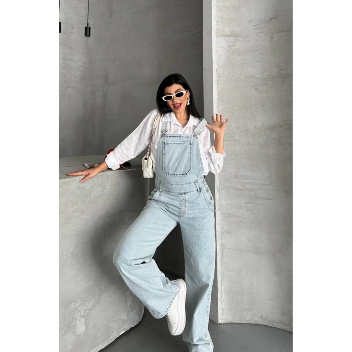 Pantolon kar yıkama salopet mavi d2514