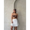 Çingene keten etek beyaz s24808