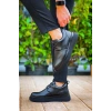 KB-X3  Kuback Siyah Cilt Siyah Taban Bağcıklı  Günlük Erkek  Ayakkabı